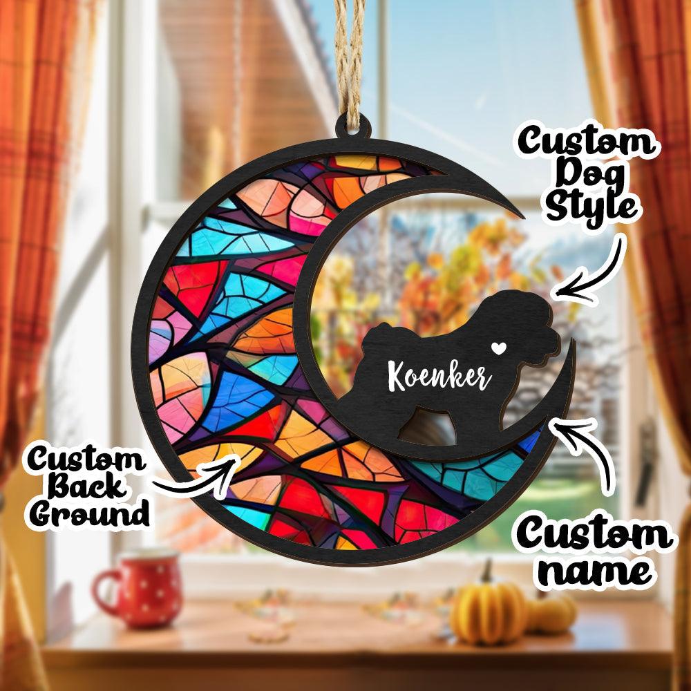 Customizable Dog Memorial Suncatcher, Personalized Pet Memorial Ornament, Loss of Pet Sympathy Gift - GiftUpp