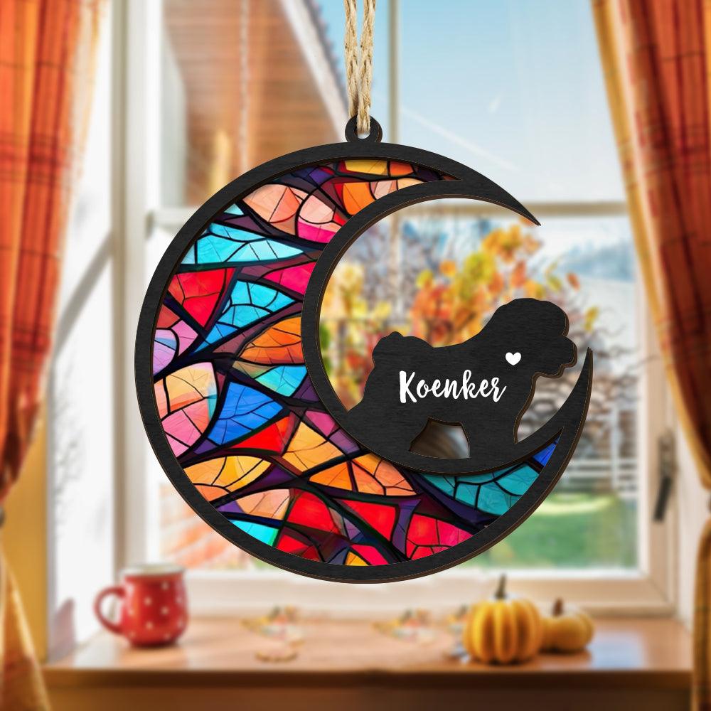 Customizable Dog Memorial Suncatcher, Personalized Pet Memorial Ornament, Loss of Pet Sympathy Gift - GiftUpp