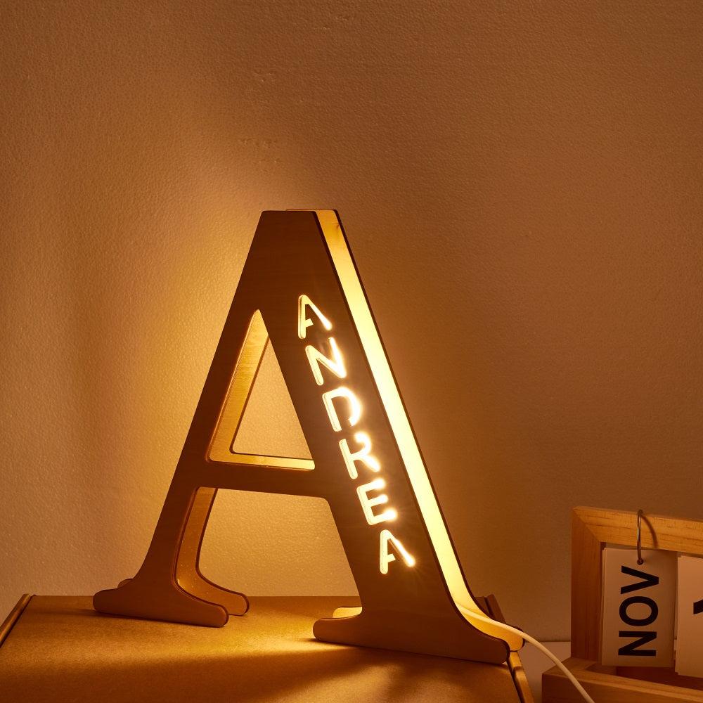 Personalized Name Wooden Letter Night Light 28CM - GiftUpp