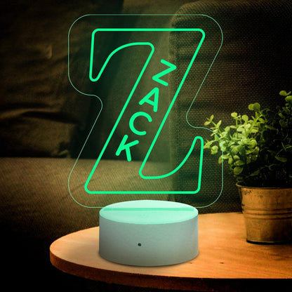 A-Z 26 Letters Led Lamp Custom Name Night Light - GiftUpp