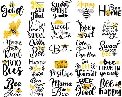 Bee SVG Bundle | Cute Bee Quotes | Bee Clipart | Honeycomb Designs | Cricut & Silhouette Compatible