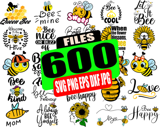 Bee SVG Bundle | Cute Bee Quotes | Bee Clipart | Honeycomb Designs | Cricut & Silhouette Compatible