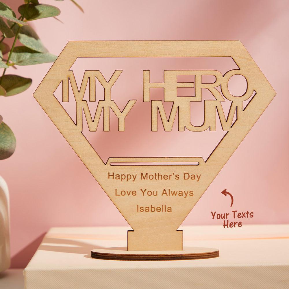 Custom Engraverd Ornament Creative Diamond Wooden Gifts for Mom - GiftUpp