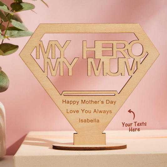 Custom Engraverd Ornament Creative Diamond Wooden Gifts for Mom - GiftUpp