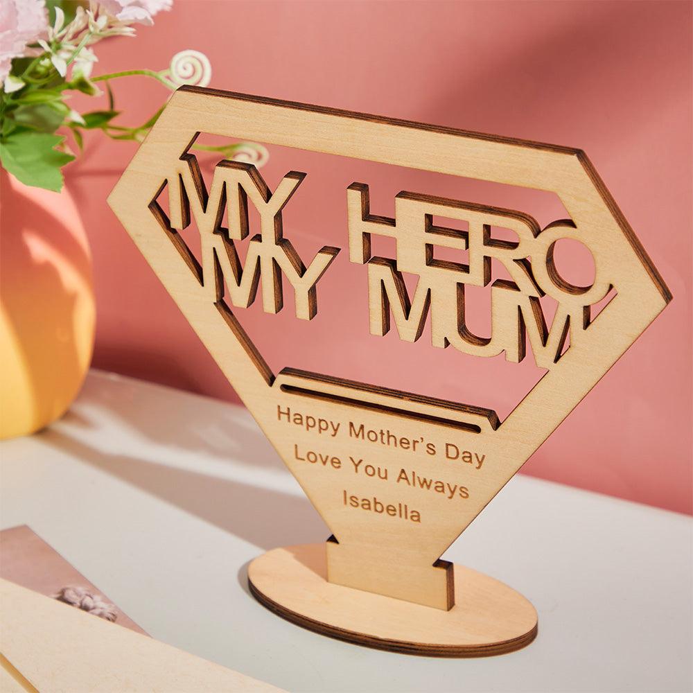 Custom Engraverd Ornament Creative Diamond Wooden Gifts for Mom - GiftUpp