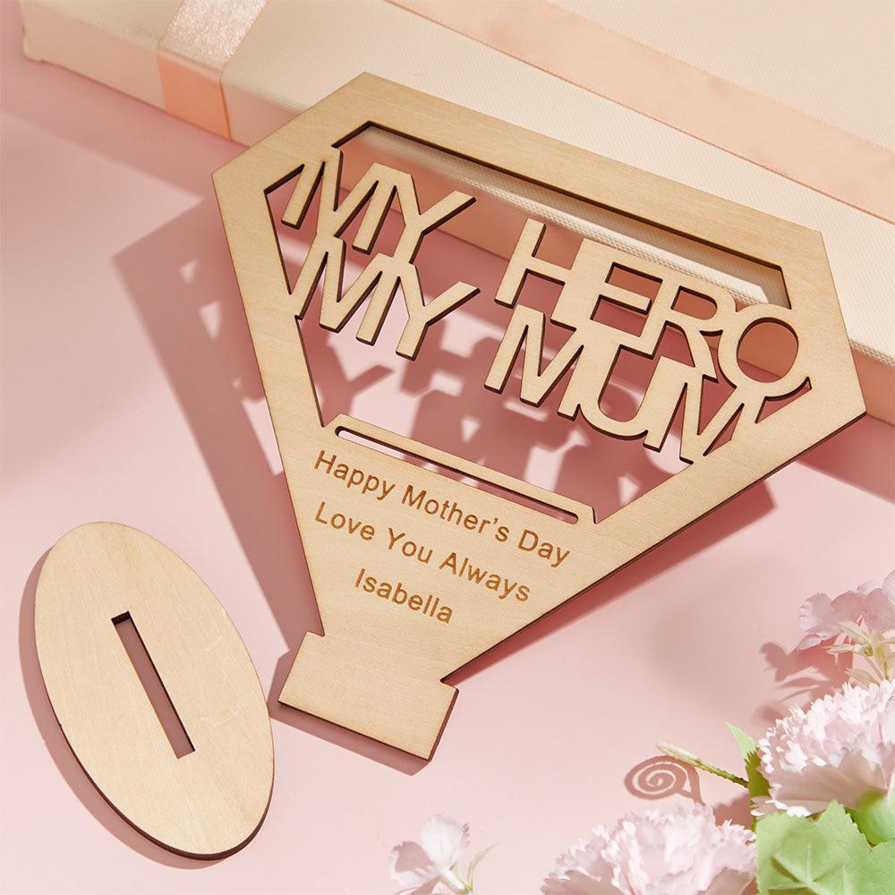 Custom Engraverd Ornament Creative Diamond Wooden Gifts for Mom - GiftUpp