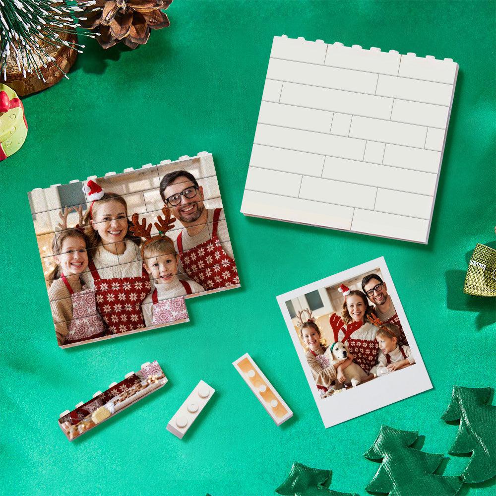 Personalized Building Brick Puzzle Photo Block Christmas Ornament - GiftUpp