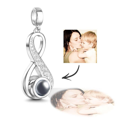 Custom Photo Projection Charm Infinite Love Pendant Gifts - GiftUpp