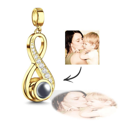 Custom Photo Projection Charm Infinite Love Pendant Gifts - GiftUpp