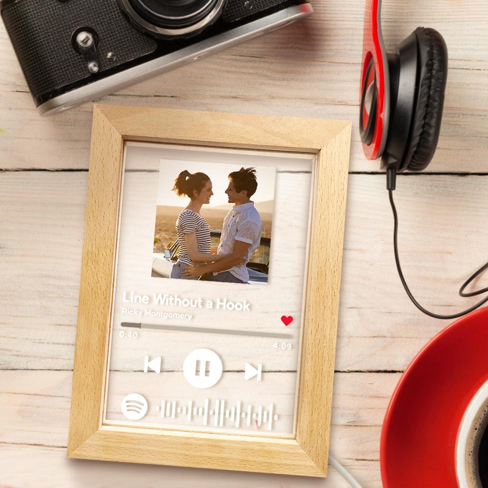 Custom Scannable Spotify Code Music Art Picture Frame Nignt Light Gift - GiftUpp