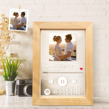 Custom Scannable Spotify Code Music Art Picture Frame Nignt Light Gift - GiftUpp