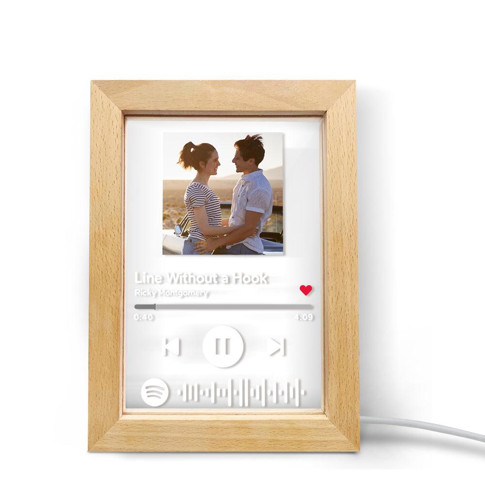 Custom Scannable Spotify Code Music Art Picture Frame Nignt Light Gift - GiftUpp