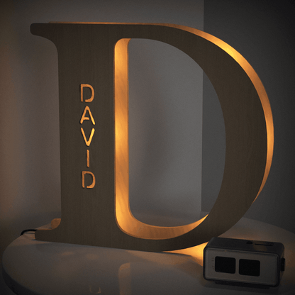 Personalized Name Wooden Letter Night Light 28CM - GiftUpp