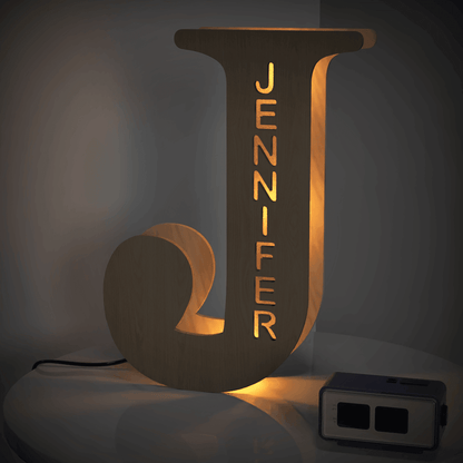 Personalized Name Wooden Letter Night Light 28CM - GiftUpp