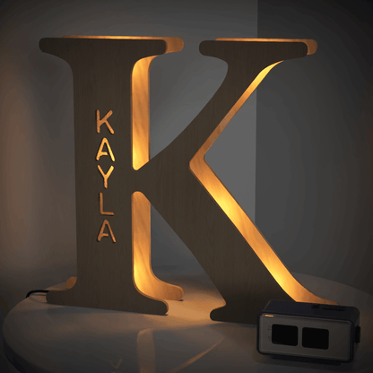 Personalized Name Wooden Letter Night Light 28CM - GiftUpp