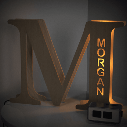 Personalized Name Wooden Letter Night Light 28CM - GiftUpp