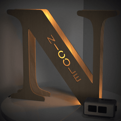 Personalized Name Wooden Letter Night Light 28CM - GiftUpp