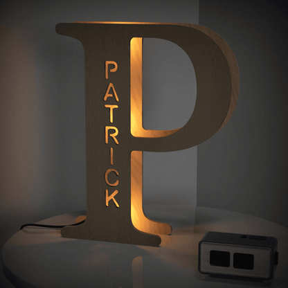 Personalized Name Wooden Letter Night Light 28CM - GiftUpp