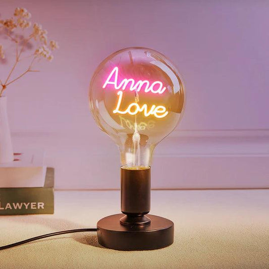 Custom Text Vintage Edison Led Filament Modeling Lamp Soft Light Bulbs Decorative Colorful Lights Led - GiftUpp