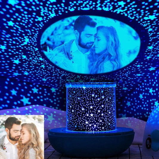 Custom Lucky Fish LED Rotating Star Projection Night Light - GiftUpp