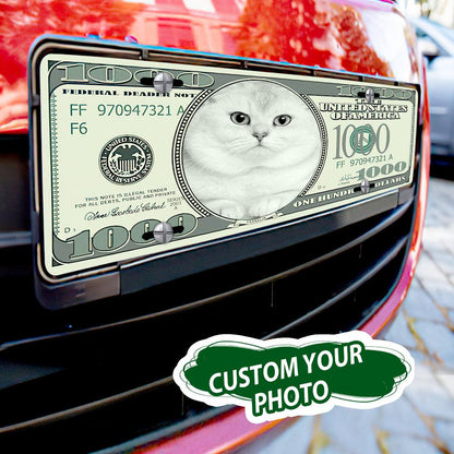 Custom Photo License Plates Personalized Money Front License Plate for Car - GiftUpp